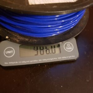 Blue 3D Printer Filament Spool